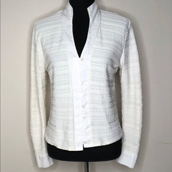 Maurice Sassoon White Blazer Jacket – Tailored Classic, Women’s Size L - Picture 3 of 13